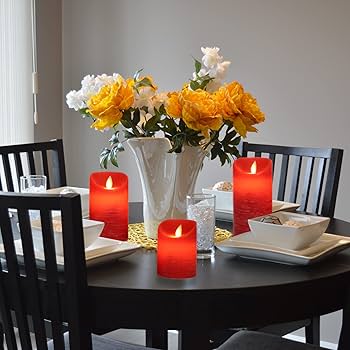 Amazon.co.jp : AnnTec LEDキャンドルライト ロウソク レッド